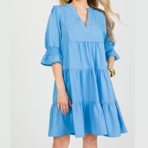 Umgee Blue Tiered Dress